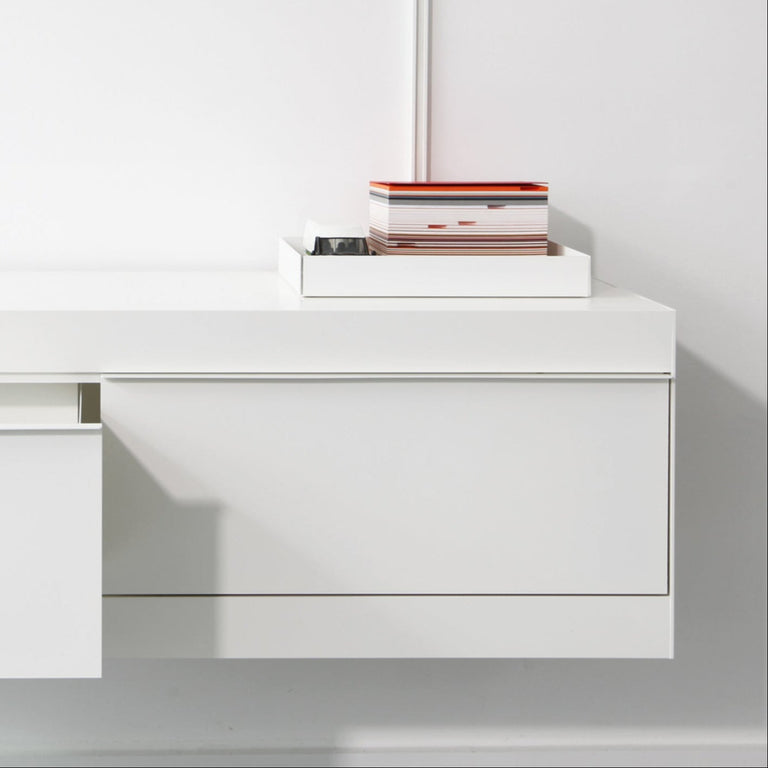 shelving system cabinets in white