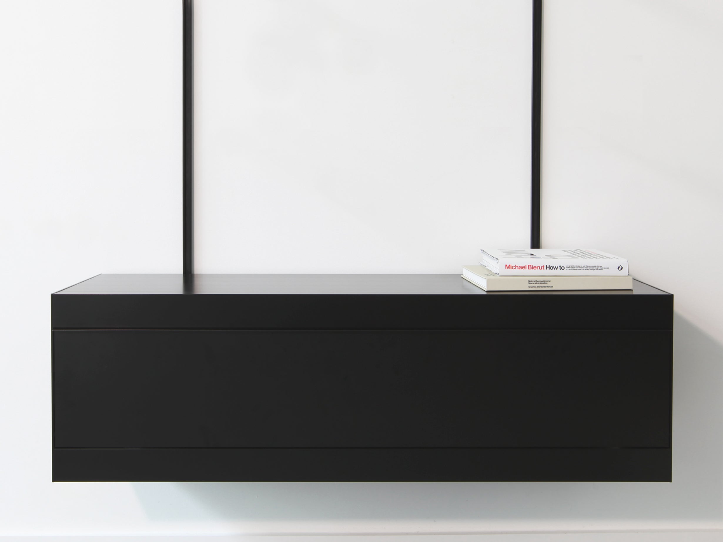 ON&ON large black wall cabinet with fold down door