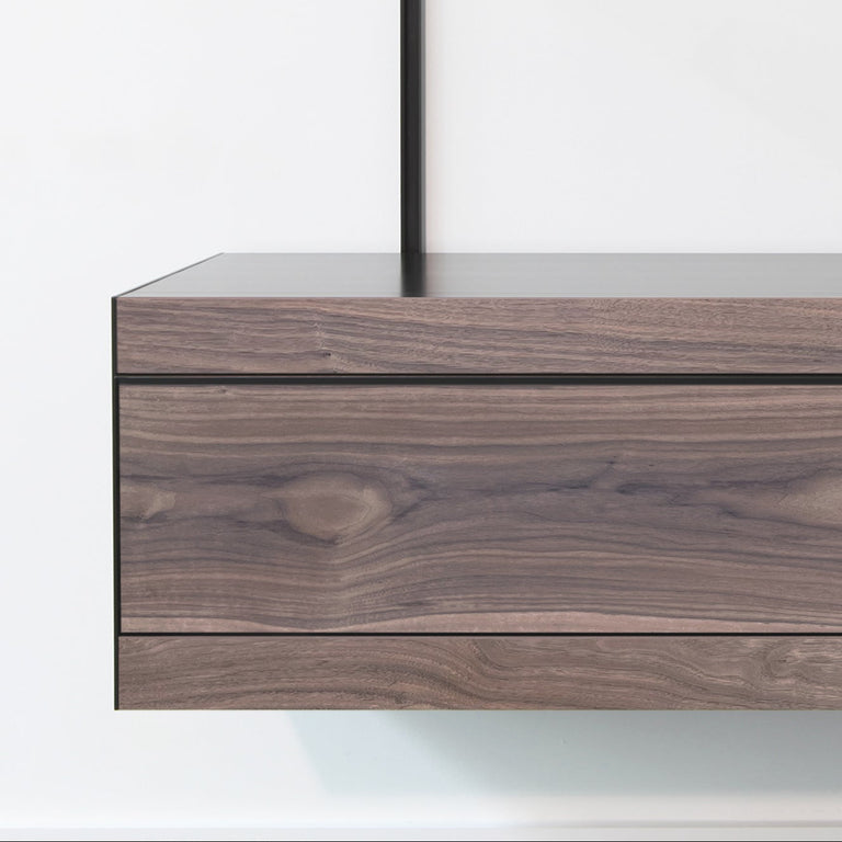 ON&ON shelving system cabinet in black and walnut