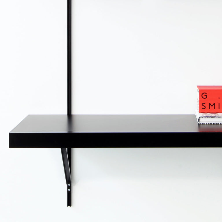 Black shelving system wall desk by ON&ON
