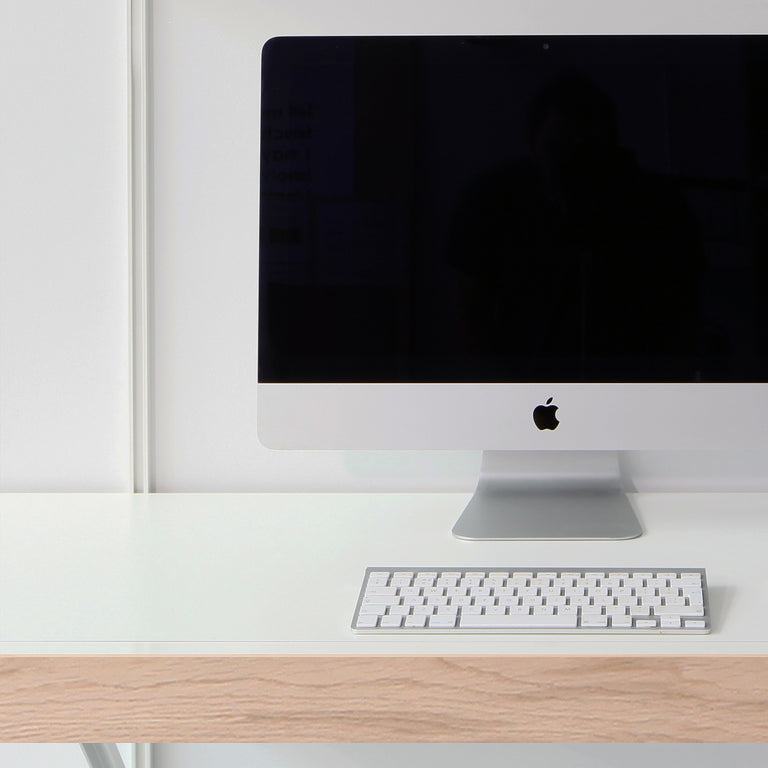 oak and white made to measure wall desk