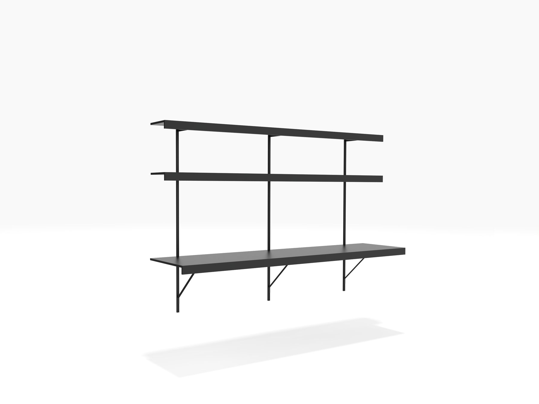 wall shelving with desk by ON&ON