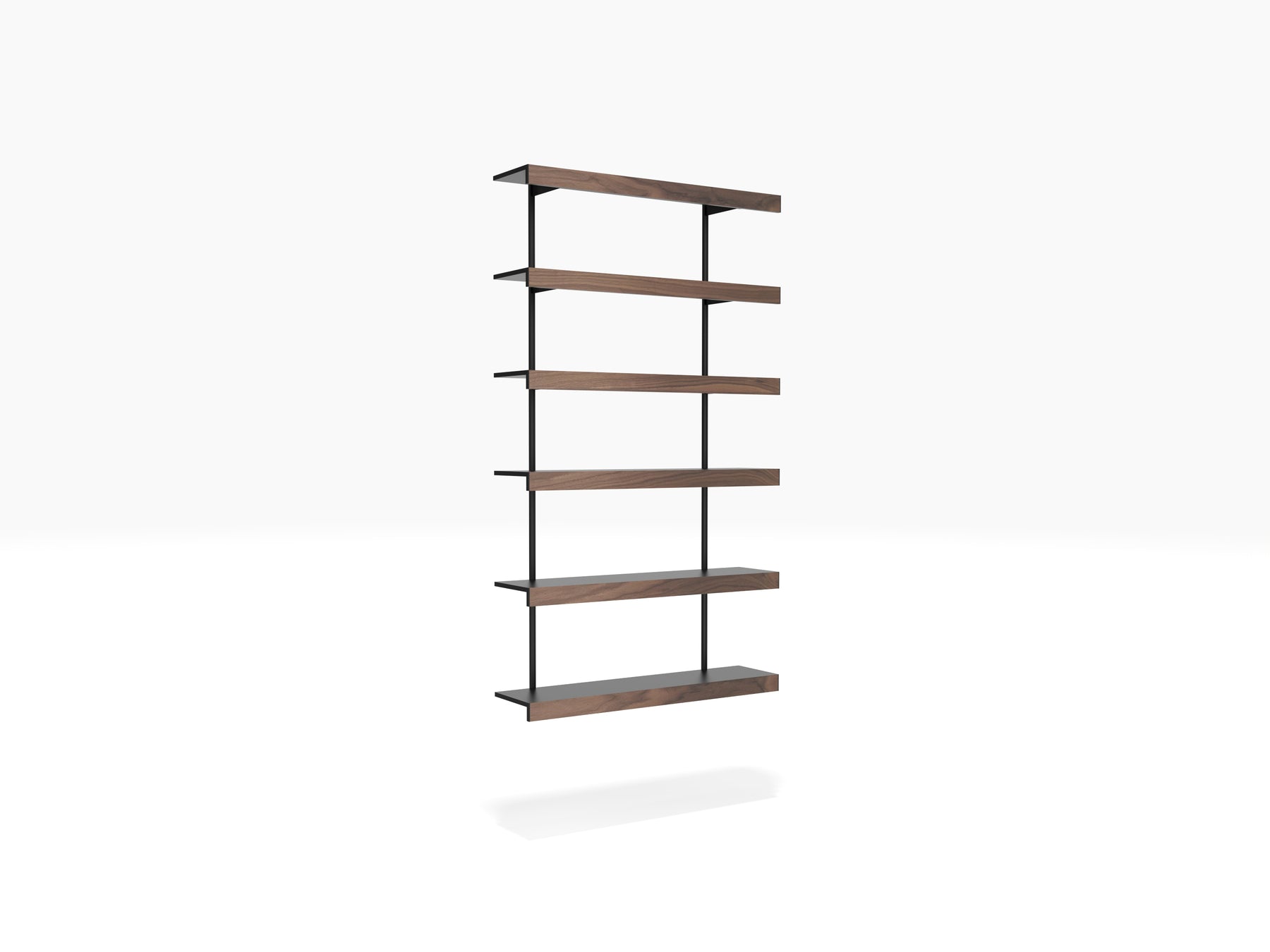 black & walnut book shelving system by ON&ON