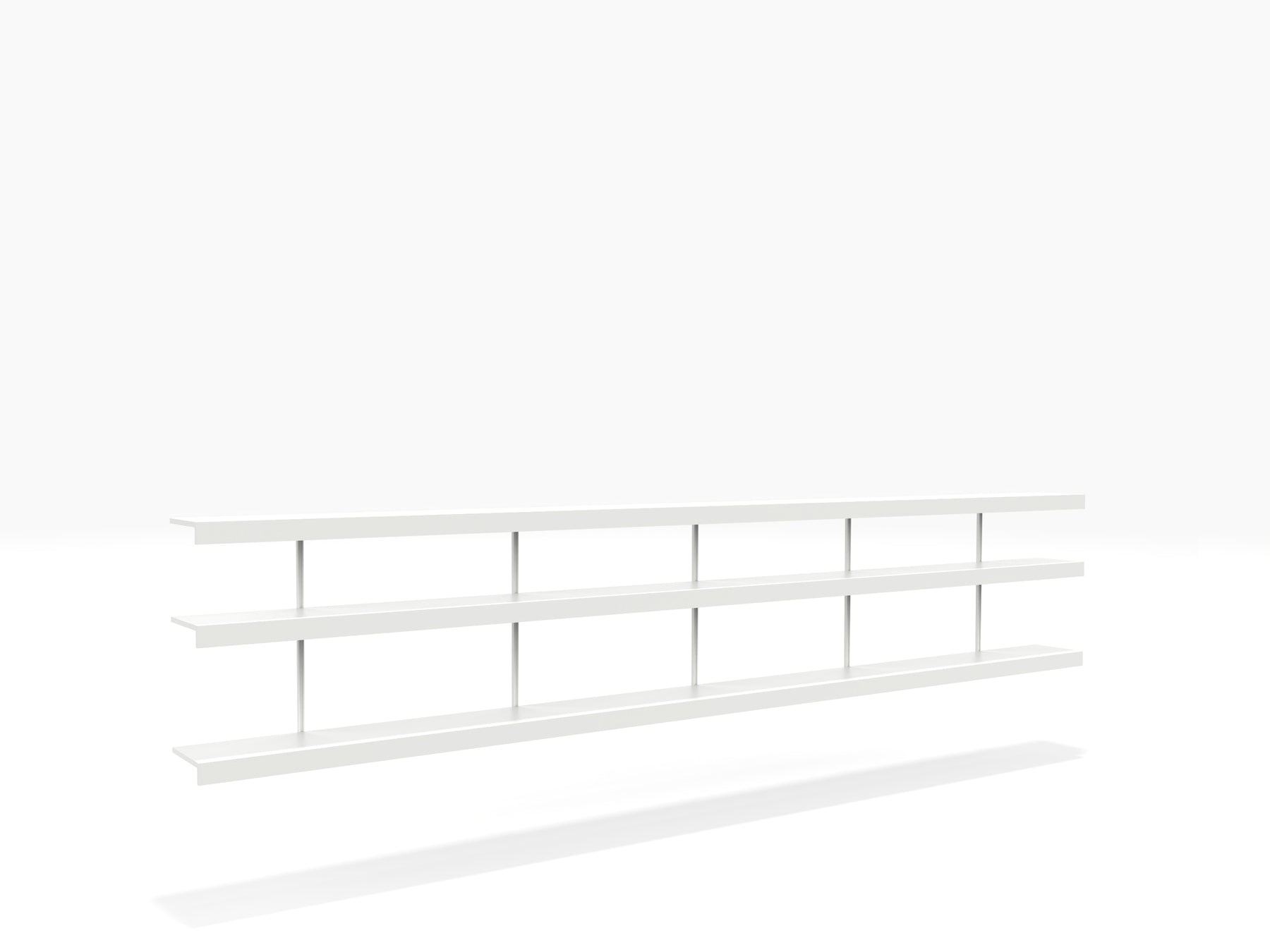 Long seamless book shelves wall mounted