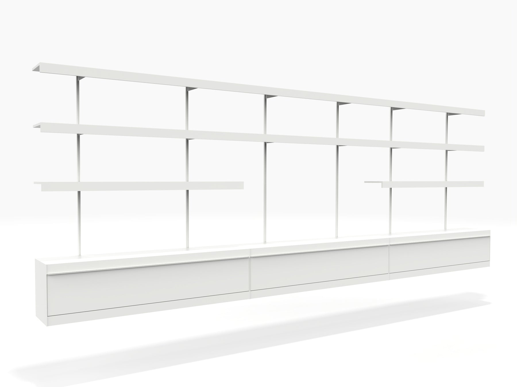 TV unit wall mounted in white by ON&ON