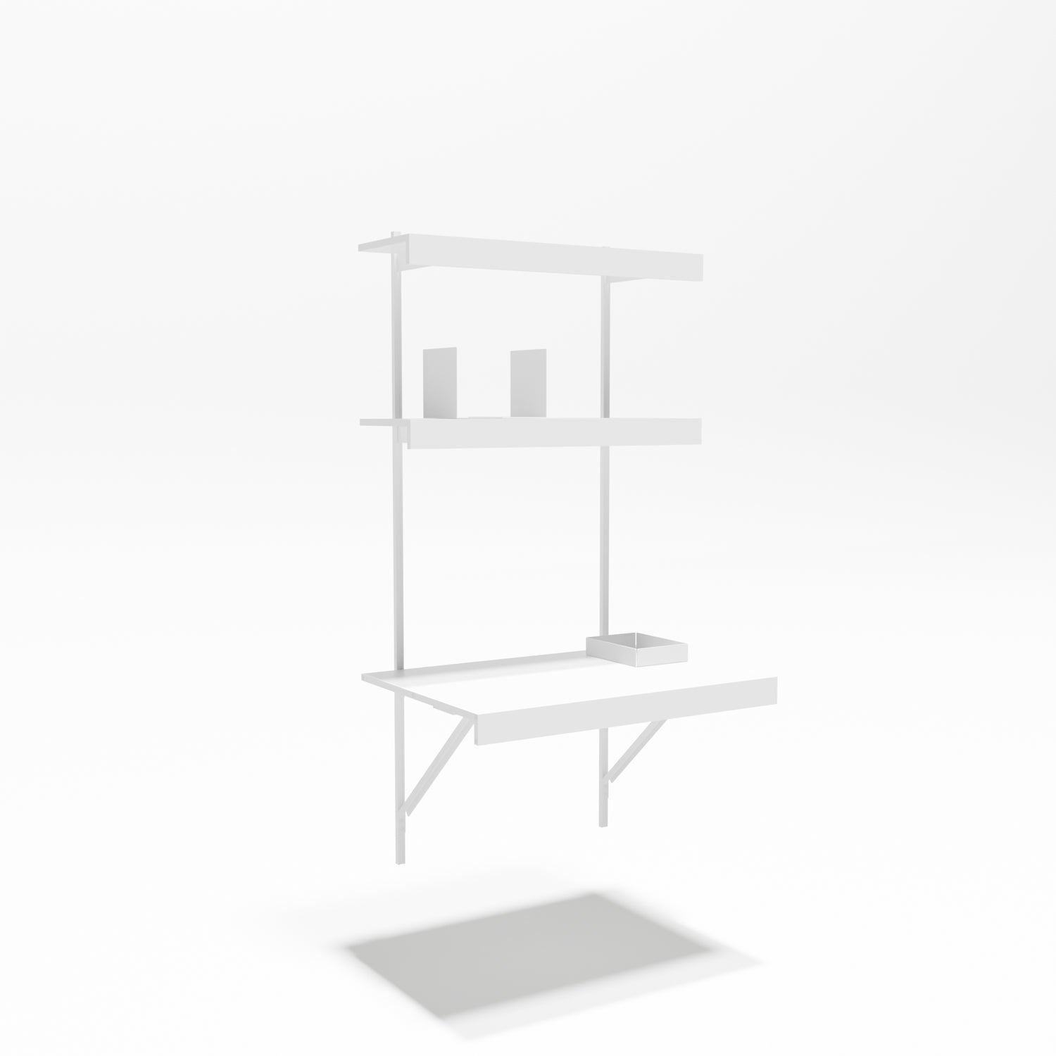 Wall Desk + Shelves 80 x 2