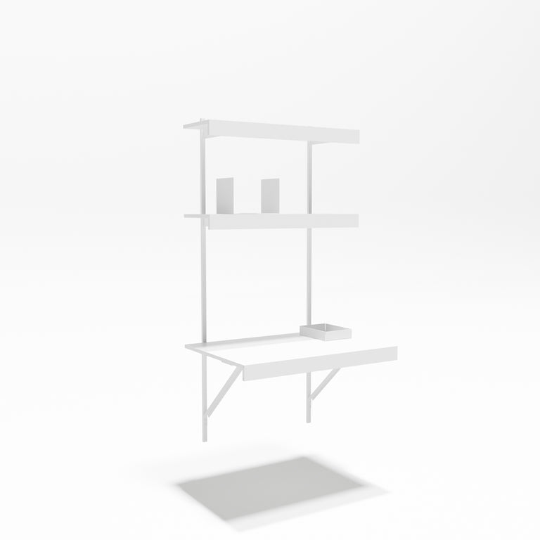 Wall Desk + Shelves 80 x 2