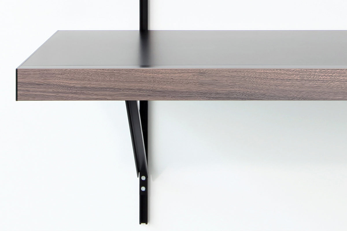 Floating Desk with Drawers & Wall Shelves (E)