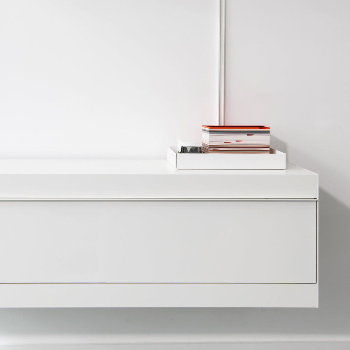 ON&ON white wall cabinet with fold down door