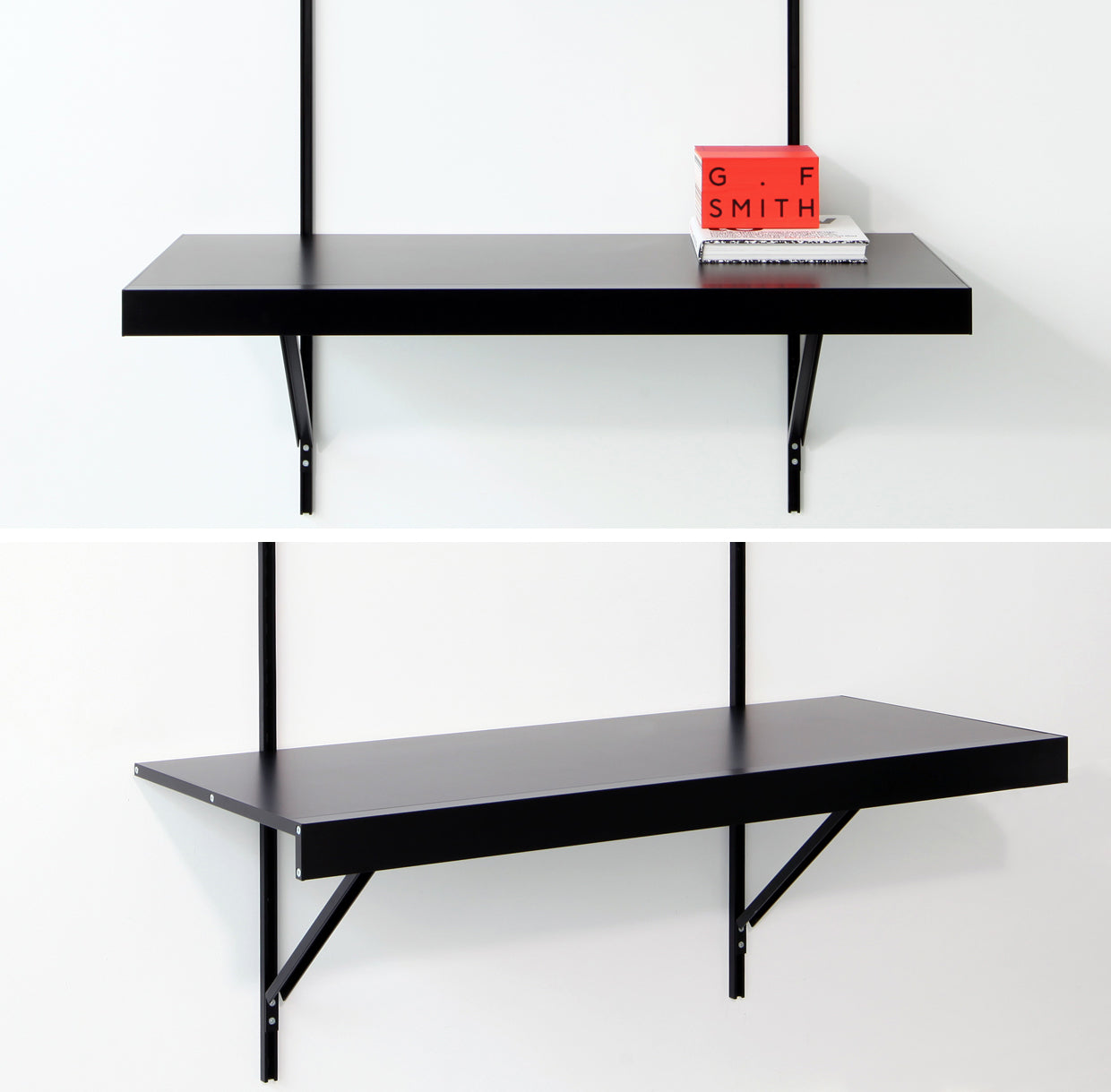 Wall Desk + Shelves 120 x 2