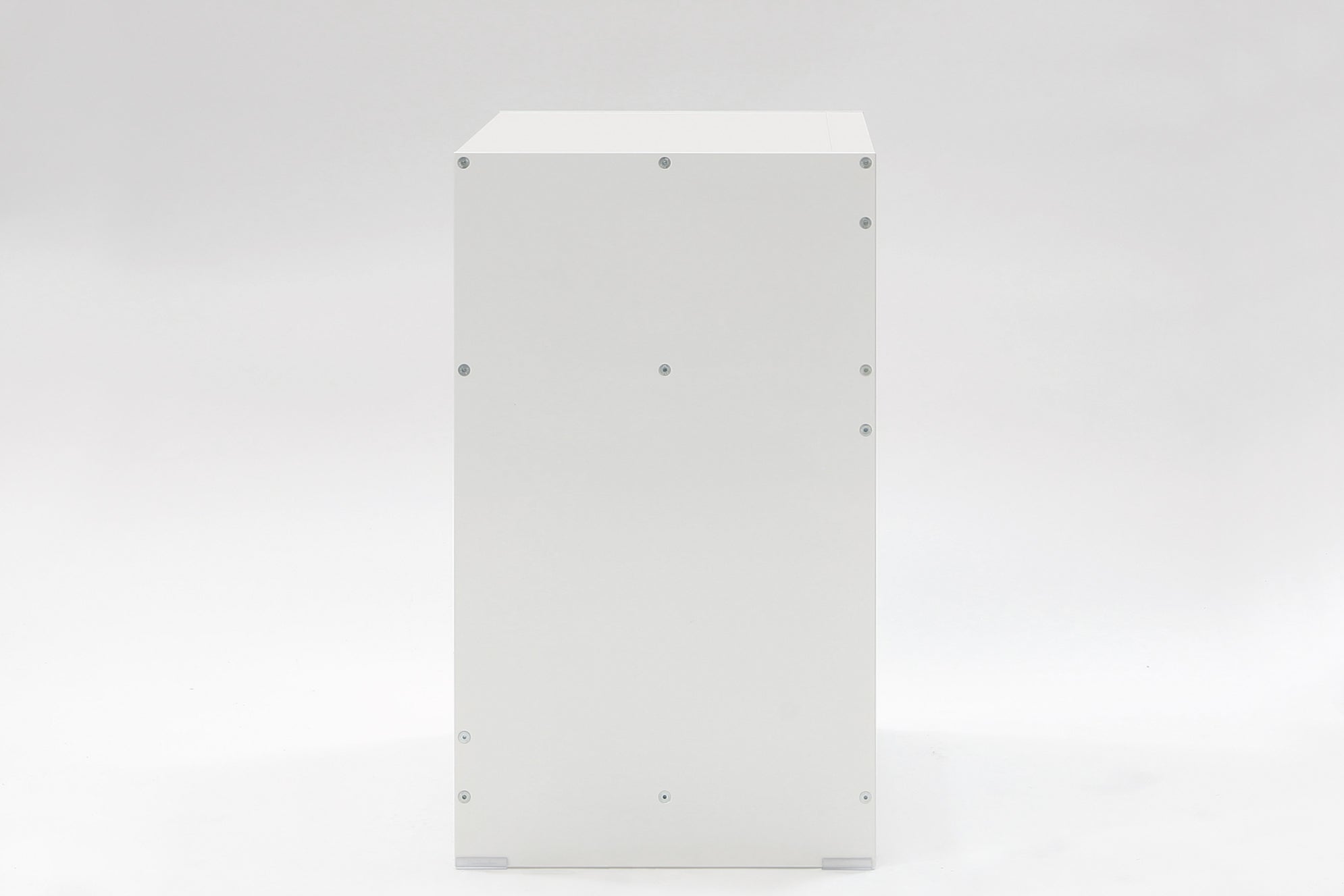 ON&ON H2 modern aluminium side table, side view in white 