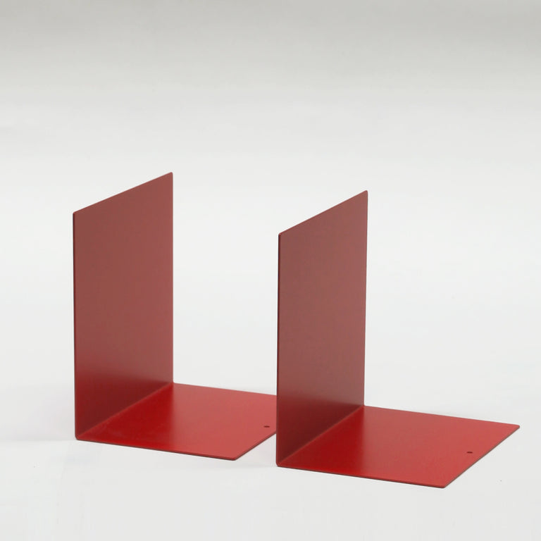 Red aluminium bookends by ON&ON