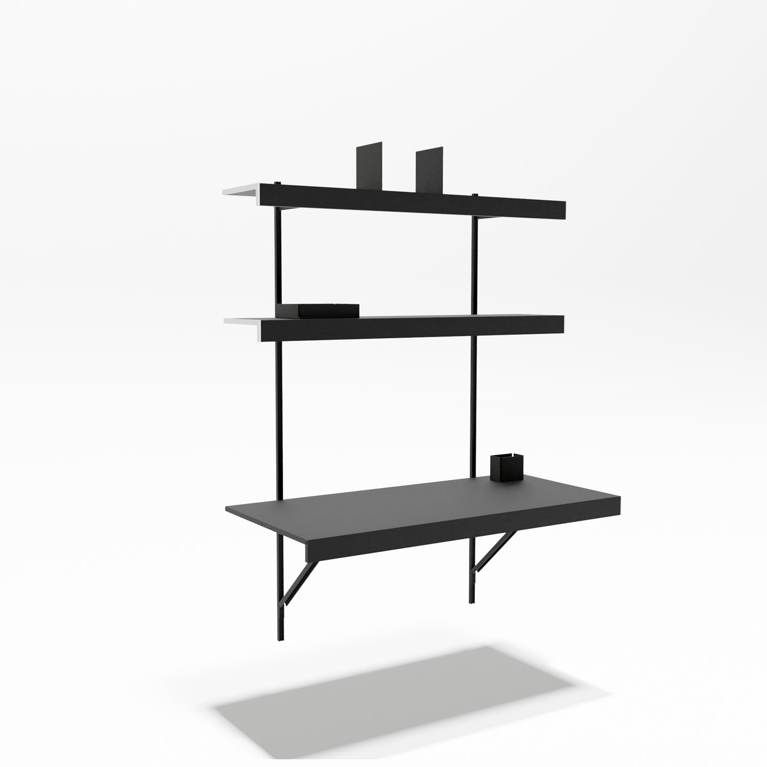 Wall Desk + Shelves 120