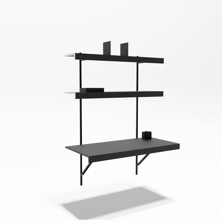 Wall Desk + Shelves 120