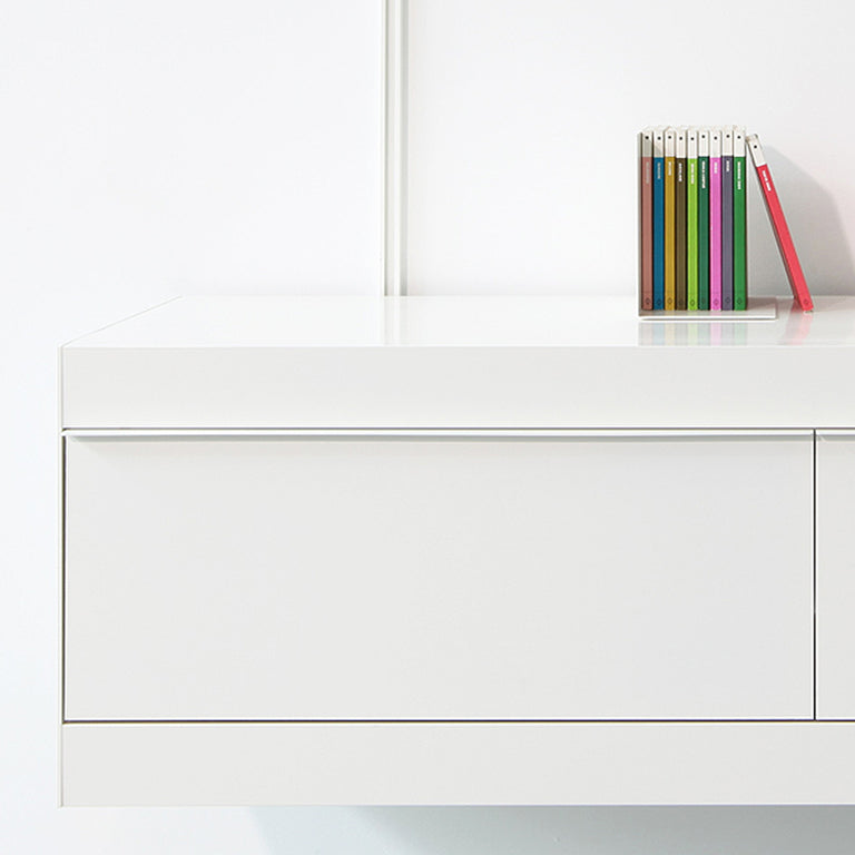 ON&ON white wall cabinet detail with drawers
