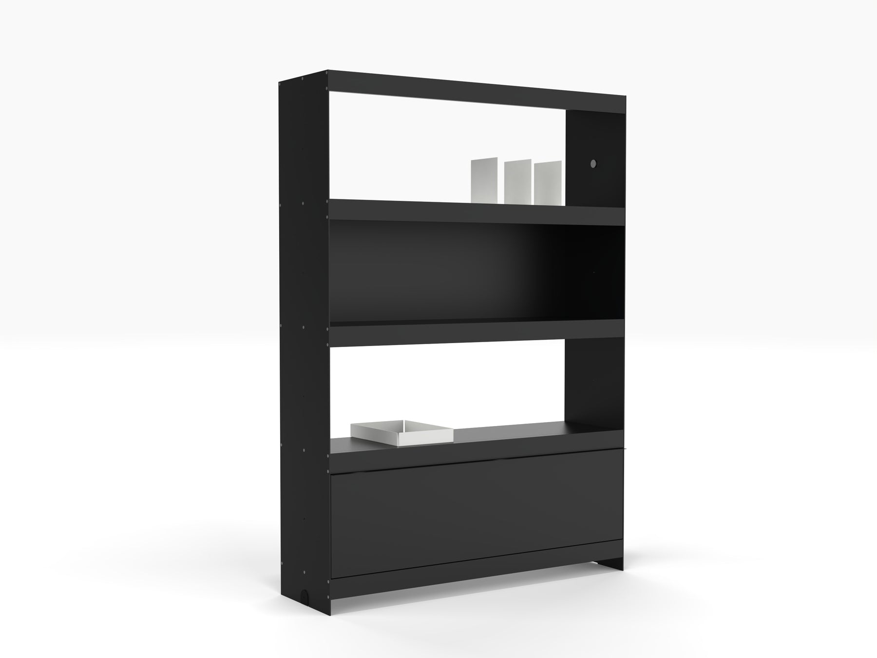 SPAN shelving system black metal bookcase unit
