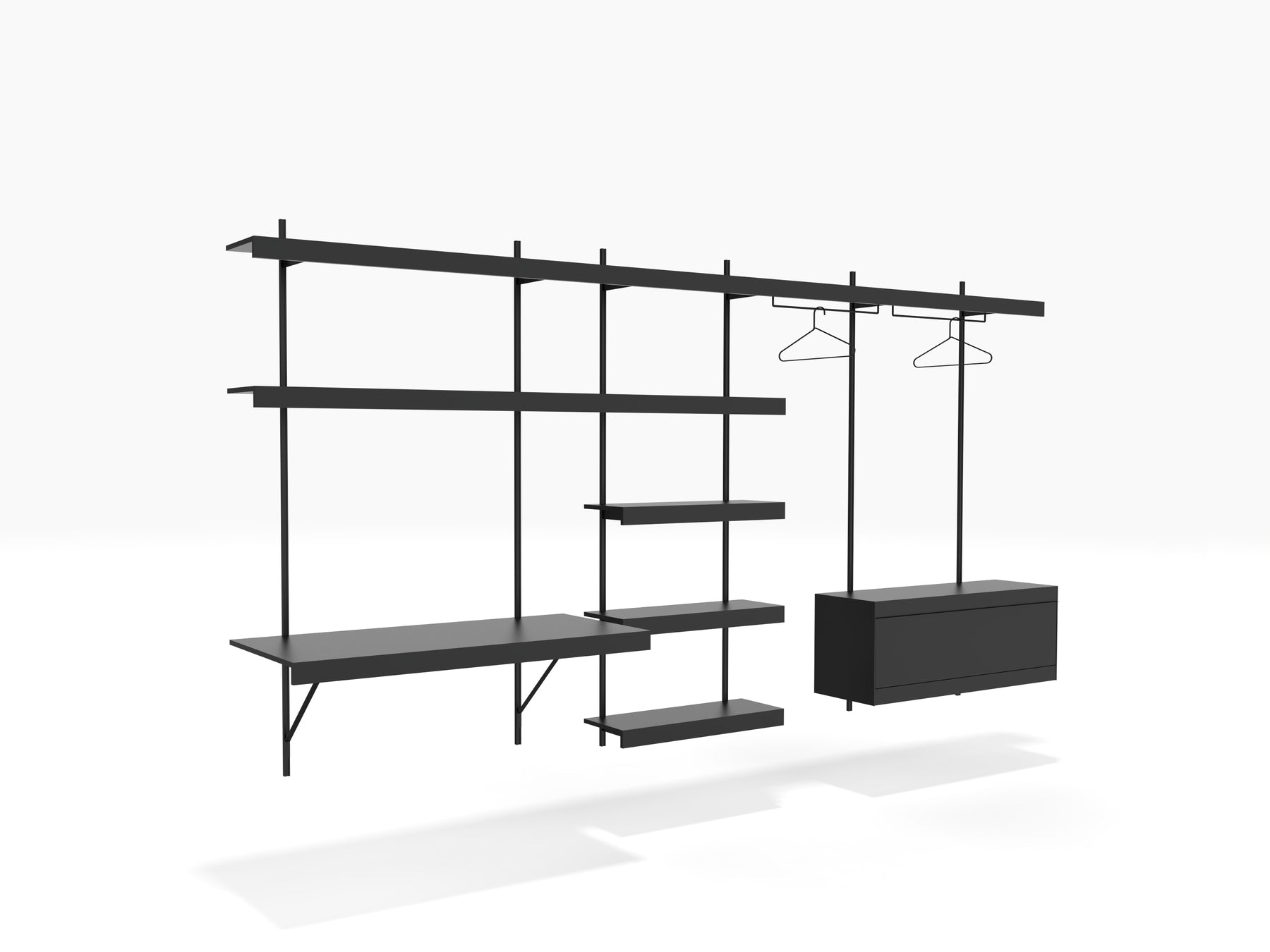 modern multi functional modular wall shelving system