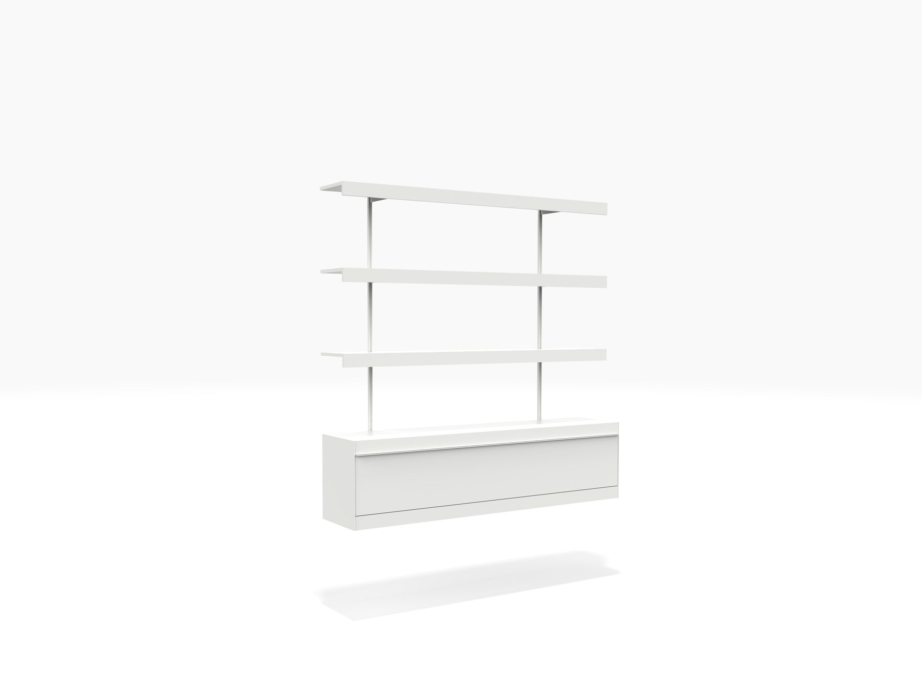 ON&ON modular shelving with wall cabinet