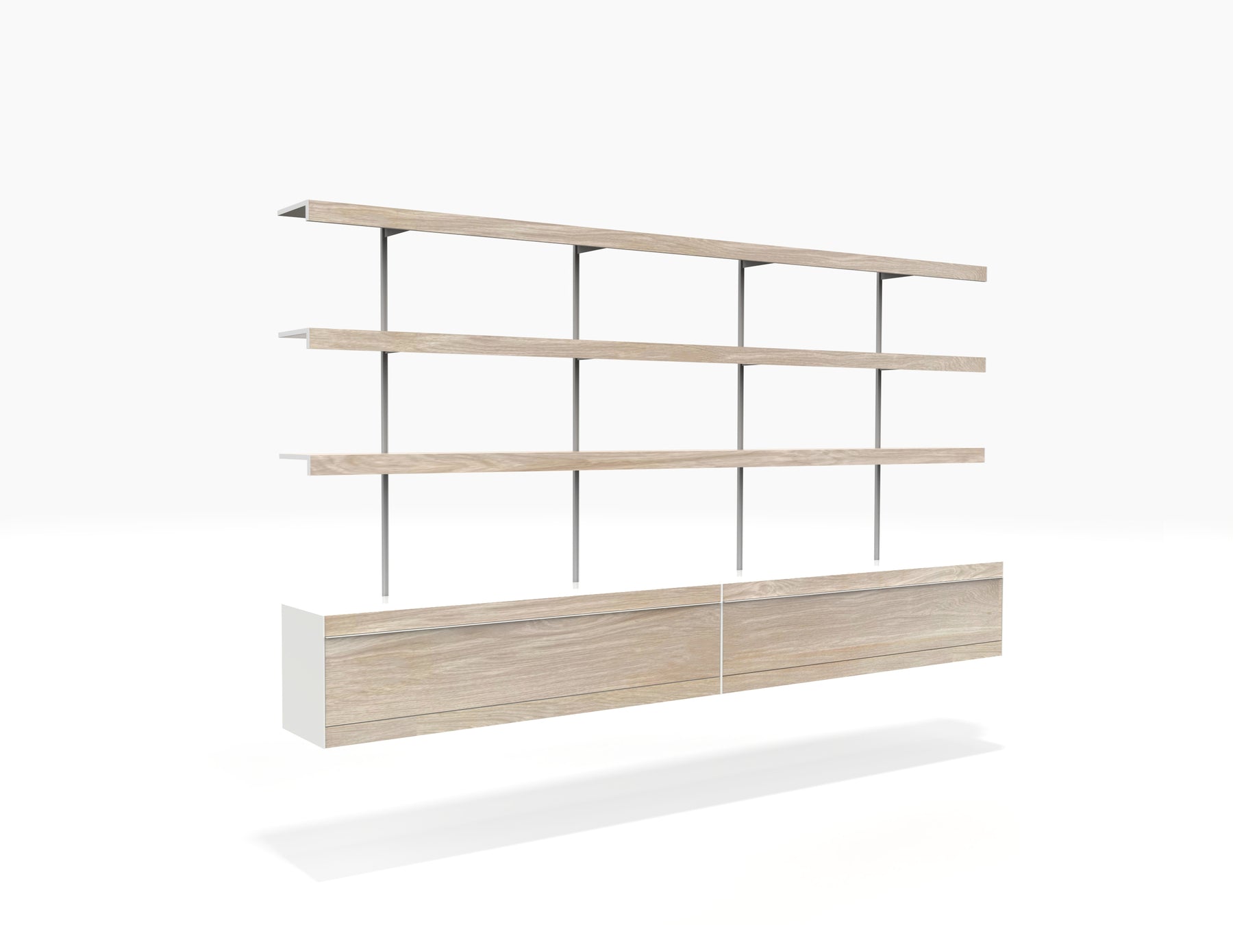 ON&ON white & oak book shelving system