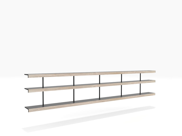 Long modern book shelves wall mounted