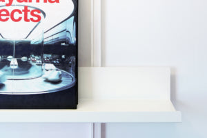 ON&ON mini shelf end, position it above our floating desk to help create a clutter free space